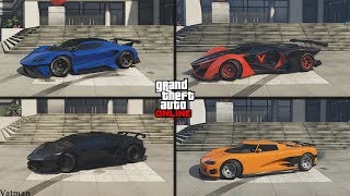 Самый быстрый суперкар в GTA Online Overflod Tyrant Grotti X80 Proto Pegassi Zentorno Entity XF [upl. by Etheline]