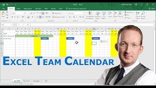 Create a Team Calendar in Excel [upl. by Manup]