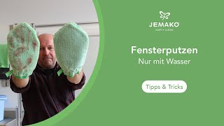 Streifenfrei Fensterputzen Nur mit Wasser und JEMAKO [upl. by Alamap]