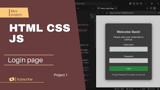 Responsive login page  using html css and java script in hindi [upl. by Scherle]