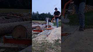 making square cants with Norwood PM14 sawmill [upl. by Gnuh]