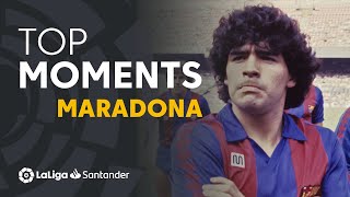 TOP MOMENTS Diego Maradona en LaLiga [upl. by Nonaihr]