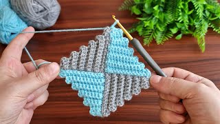 Wow 😲 Very Easy Super how to make eye catching crochetWonderful crochet motif knitting pattern [upl. by Aivatnohs]