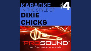 Traveling Soldier Karaoke With Background Vocals In the style of Dixie Chicks [upl. by Bary]