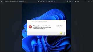 SOLVED quotMcUICntexe Entry Point Not Foundquot Error in Windows [upl. by Nivlak]