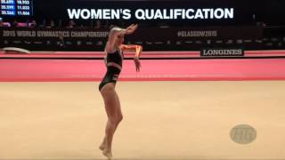 THORSDOTTIR Eythora NED  2015 Artistic Worlds  Qualifications Floor Exercise [upl. by Sonahpets499]