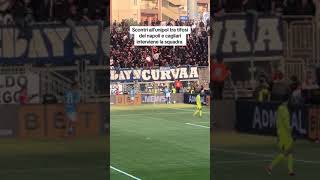 Cagliari  Napoli scontri dentro lo stadio 🔥 [upl. by Valenka277]