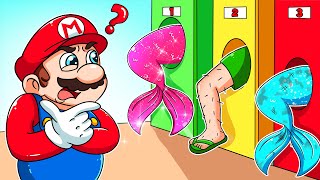 Mario Choice Who is Peachs  Mario Love Story  The Super Mario Bros Animation [upl. by Leirud900]