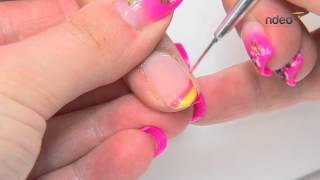 Nailart Anleitung für Anfänger Gel Polish mit Neon Farben  rbnailsde [upl. by Lebam]