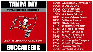 2024 Tampa Bay Buccaneers Football Schedule [upl. by Buckley]