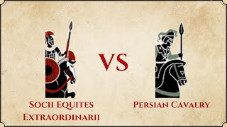 ROME II Total War  Socii Equites Extraordinarii VS Persian Cavalry [upl. by Llertniuq]