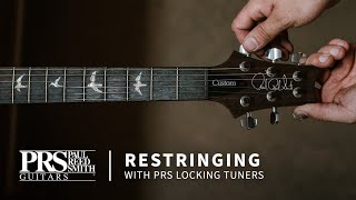 How to Restring Your PRS Equipped With Locking Tuners  PRS Guitars [upl. by Annaor686]