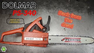 DOLMAR PS340 Rebuild  how to repair old chainsaw dolmar motorlu testere chainsaw [upl. by Yeltnerb193]