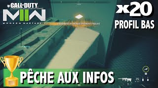 TOUS LES FRAGMENTS DE RENSEIGNEMENTS PROFIL BAS x20  TROPHÉE  CALL OF DUTY MODERN WARFARE 2 2022 [upl. by Lavery22]