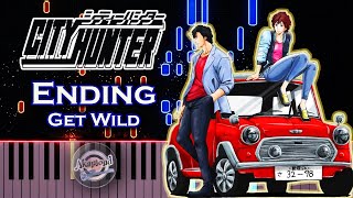 City Hunter ED Piano Cover  Get Wild Piano Tutorial [upl. by Tisman]