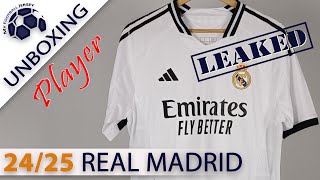 Real Madrid Home Jersey 2425 Leaked MessiOK Player Version Unboxing Review [upl. by Lukash602]