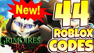 Grimoires Era Roblox 44 SECRET CODES ALL WORKING CODES [upl. by Anirad]