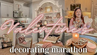 💌VALENTINE’S DECORATE WITH ME MARATHON  DECORATING FOR VALENTINE’S  VALENTINE’S DECOR IDEAS [upl. by Peggir]