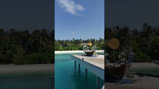 Arrival and Departure Jetty View on the Island and Dive Center Le Méridien Maldives July 2024 [upl. by Dyer]