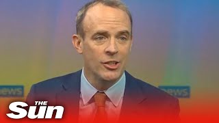 Omicron Dominic Raab says 250 people hospitalised in live TV gaffe [upl. by Labana75]