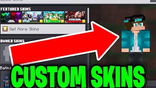 How To Add Custom Skins In Minecraft Bedrock Android IOS Windows 11 Xbox PS5 [upl. by Sedda]