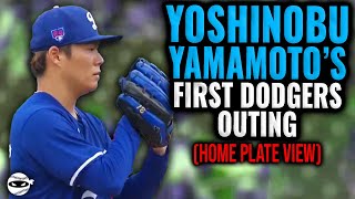 Yoshinobu Yamamotos 1st Outing HOME PLATE VIEWS mlb [upl. by Theurich475]