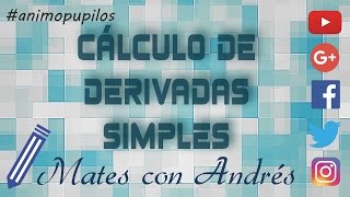 Cálculo de derivadas simples BACHILLERATO MATEMÁTICAS [upl. by Bum]