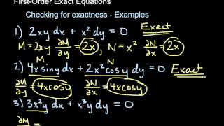 Exact Differential Equations  Intro [upl. by Enneite288]