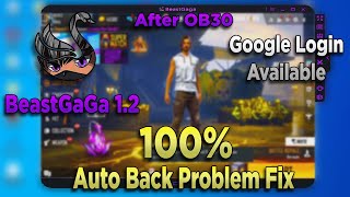 New BeastGaGa 12 AFTER OB30 For Low End PC  Free fire Autoback problem Smartgaga Fixed [upl. by Amerak]