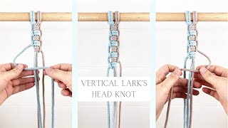 Vertical Lark’s Head Knot  HOW TO shorts [upl. by Nakeber]