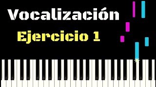 EJERCICIO DE VOCALIZACIÓN 1  Tutorial piano [upl. by Ettena]