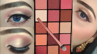 Red amp Golden Eye Makeup Tutorial for Brown Eyes  red eyes makeup  cut crease eyeshadow tutorial [upl. by Eiramlehcar]