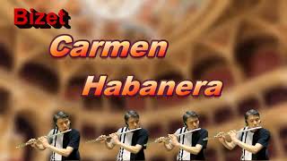 BizetCarmen Habanera for flute quartetビゼー カルメン「ハバネラ」【フルート四重奏】 [upl. by Wenonah386]