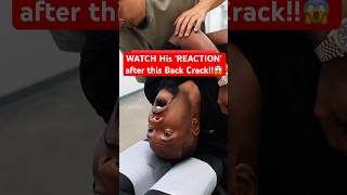 WATCH His ‘REACTION’ after this Back Crack😱 neckpain Chiropractic Trending Short [upl. by Hansiain]