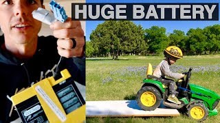 I Put a HUGE Battery In A Toy Tractor [upl. by Celestina]