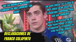 Esto dijo Franco Colapinto Por no sumar puntos Tras Finaizar P11 y Elogió a Checo Pérez F1 radio [upl. by Annoda]