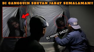 CAMPING HOROR DI GANGGU SHETAN SEMALAMAN DI GUBUK BG MAMAT SAMPAI EMOSI GAK BISA TIDUR HORROR [upl. by Izawa]