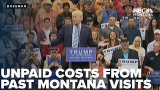 Trumps Bozeman rally highlights unpaid costs from past Montana visits [upl. by Yv]