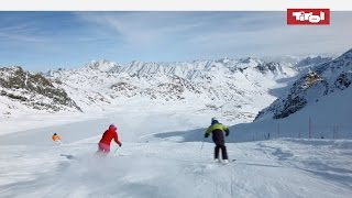 Schneebericht vom Pitztaler Gletscher Österreich  Schneelage am 8112014 [upl. by Yenroc]