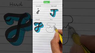 How To Draw cute Letter J Easily shortsfeed handwriting [upl. by Notniuqal514]