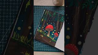 Mushroom illustration using gouache paints 🍄🍃gouachepainting gouache shorts satisfying art [upl. by Onitnevuj258]