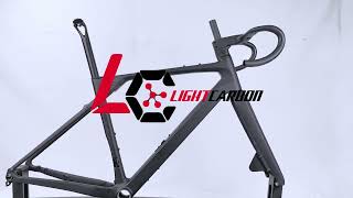 LightCarbon Gravel Frame Micro Suspension Downtube Storage LCG087D [upl. by Popelka]