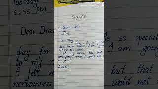 Diary entry in English how to write diary writing [upl. by Llerrud]