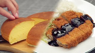 Rice Cooker Cheesecake amp Tonkatsu Japanese Food [upl. by Odlanyar738]