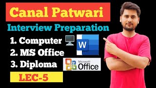 Canal Patwari Interview Preparation 2024  Lec5 Computer Science amp MS Office Tips for PPSC [upl. by Eelta]