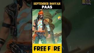 New September booyah pass kasa ho ga lets see❓🤔free fire Garena booyahpasslikefollowgarenaedit [upl. by Jany]