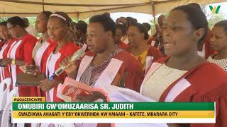 Agacencwire Omubiri gwomuzaarisa Sr Judith gwaziikwa ahagati yebyokwerinda byamaani [upl. by Nanreit]