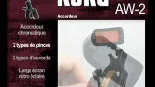 Woodbrass Music Instrument Accordeur Korg Aw2  à pince [upl. by Stearn]