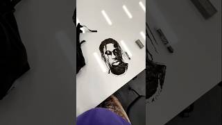 Drawing Travis Scott on school table travisscott fyp drawing [upl. by Hamrah]