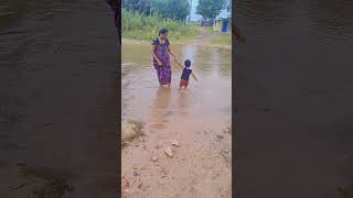 Edwin Raj playing with his Asha chithi chatnyin V G P village [upl. by Tarrel588]